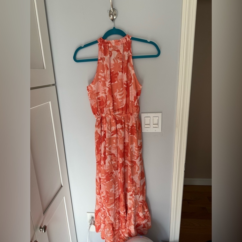 NWT Nine West Coral Floral High Neck Dress - Picture 4 of 4